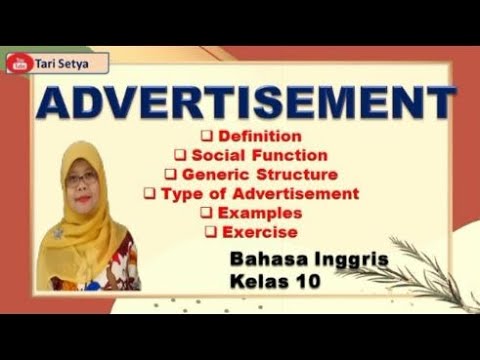 Advertisement || Bahasa Inggris kelas 10 || Tari Setya