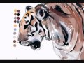 Digital painting process  a tiger part 12
