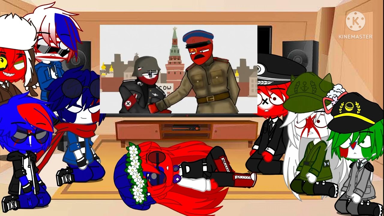 Countryhumans react to WW2 but its Sr Pelo references