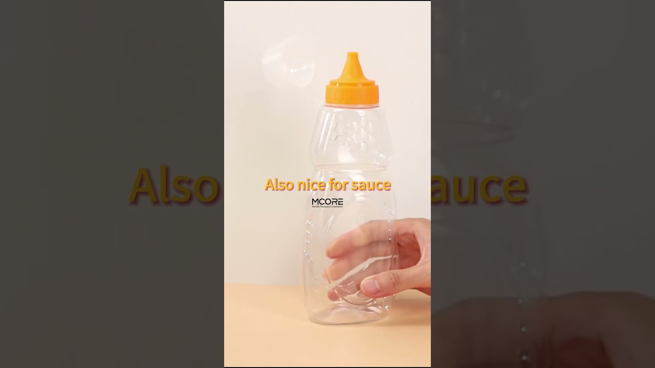 Squeezable PET Honey Sauce Bottle
