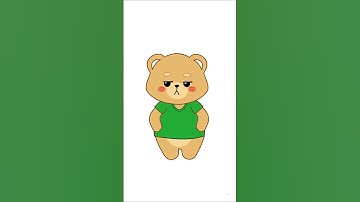 Speed Paint of a Cute Bear GIF 🐻 | Watch This Digital Art Come to Life!