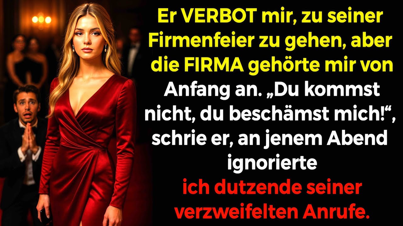 Mein Mann verbot mir die Firmenfeier: „Komm nicht, du beschämst mich!“ 💔 In dieser Nacht...