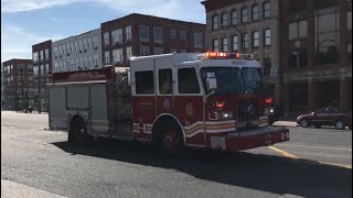 Hartford Fire Department Engine 8 responding with Q2b, Wail, and Airhorns