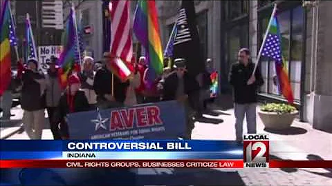 Hundreds rally against Indiana law, say it's discriminatory