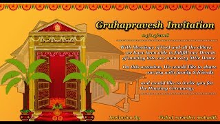 photoshop cc - Housewarming  invitation card/Gruha pravesh card making tutorial