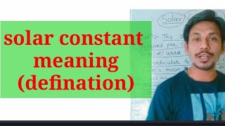 Solar constant.