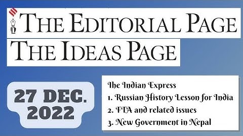 27th December 2022 | Gargi Classes The Indian Express Editorials & Idea Analysis | By R.K. Lata