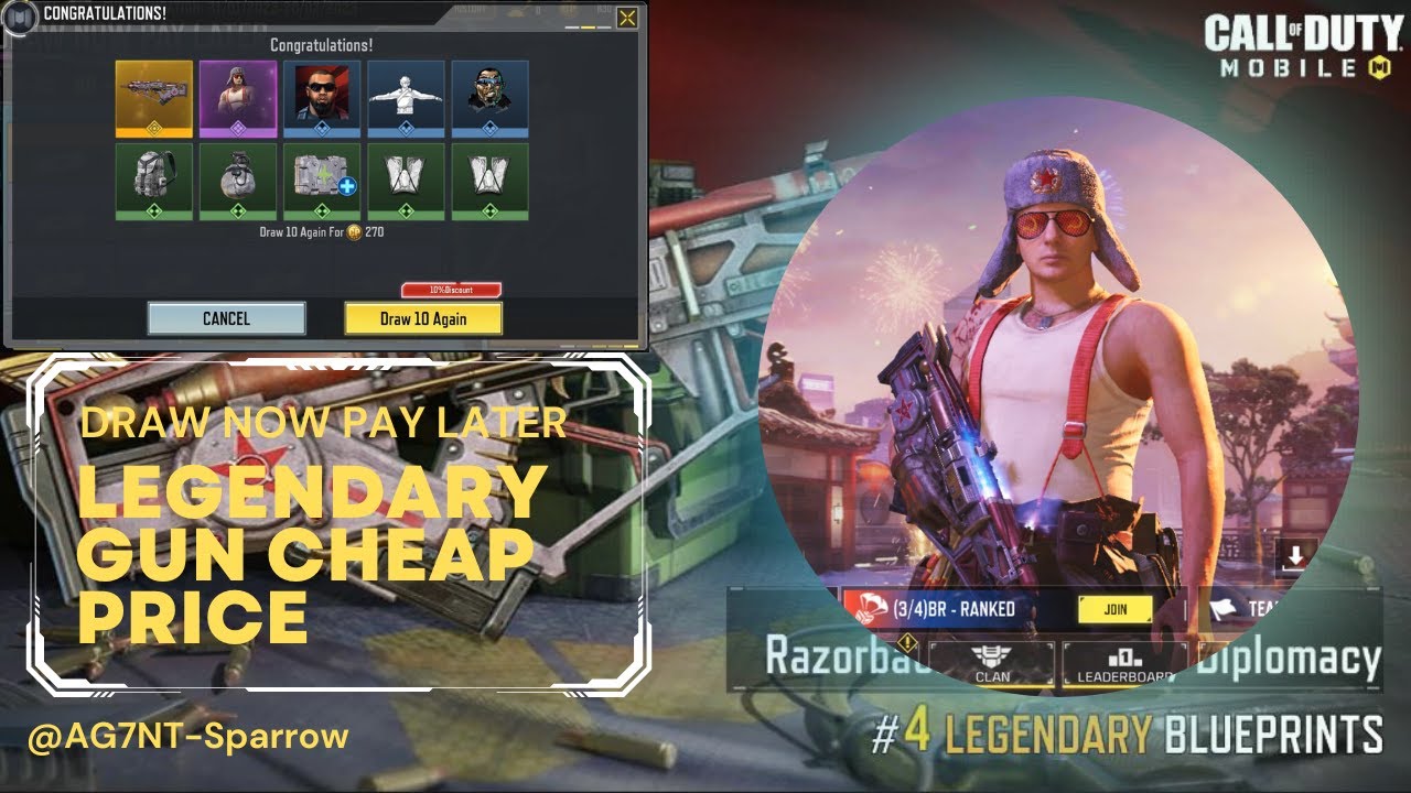COD Mobile Cheap Legendary Gun full Draw Spin  Draw Now Pay Later Part Two  by AG7NT-Sparrow