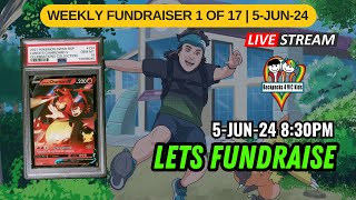 Fundraising for B4VK (Week 1 of 17) Livestream Q&A, Pokemon, Giveaways