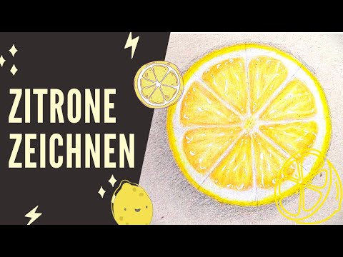 Video: Wie Zeichnet Man Eine Zitrone