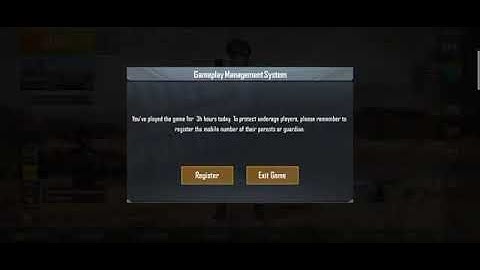 You have played a game 3h today problem solve in pubg mobile