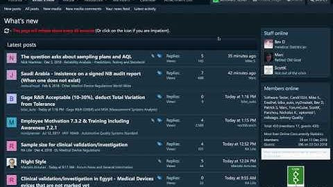 Elsmar Cove Forum Software Instructions - Monitoring New Threads and Posts