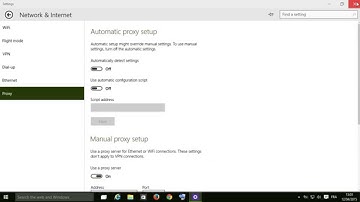 How to change proxy settings in Windows 10