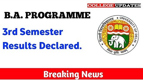 DU SOL | 3rd Semester B.A. PROGRAMME Results Has been Declared | How To Check OBE Results
