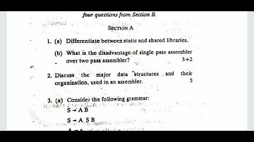 System Programming, B.Sc (H) Computer Science DSE-1, Previous year Question paper 2018