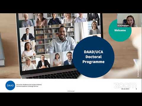 Online Information Session: DAAD-UCA Doctoral Scholarship Programme 2022-23