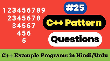 C++ Pattern Questions - 25 | Inverted Pyramid Number Pattern Program | C++ Example Programs #70