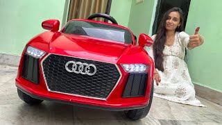 RC Audi Car Unboxing, Assembling &amp; Testing | Remote Control Ride On Car | Shamshad Maker🔥🔥