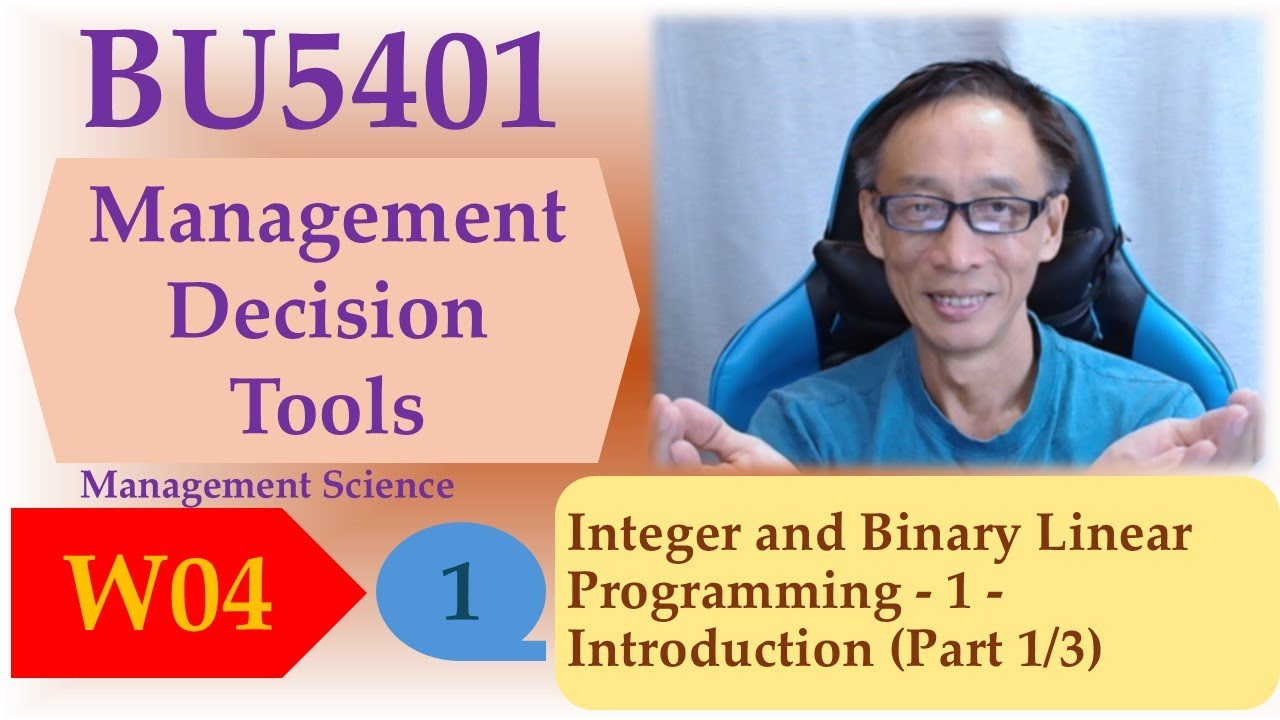 Integer and Binary Linear Programming - 1 - Introduction (Part 1/3 ...