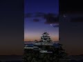 Moon on Samurai Castle 🌕 Japans Hidden Night Magic🏯,#Shorts