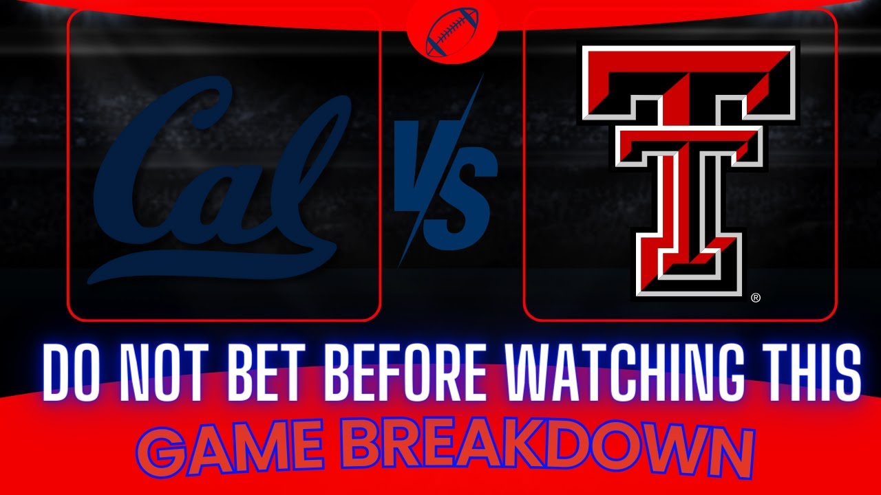 Cal Golden Bears vs Texas Tech Red Raiders Prediction and Picks - Independence Bowl Odds and Bets
