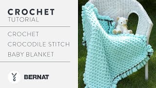 How to Crochet a Crocodile Stitch Baby Blanket | Free Pattern