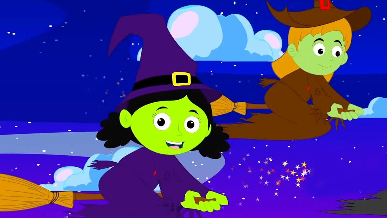 Flying Witches, Halloween Song and Nursery Rhyme for Babies YouTube
