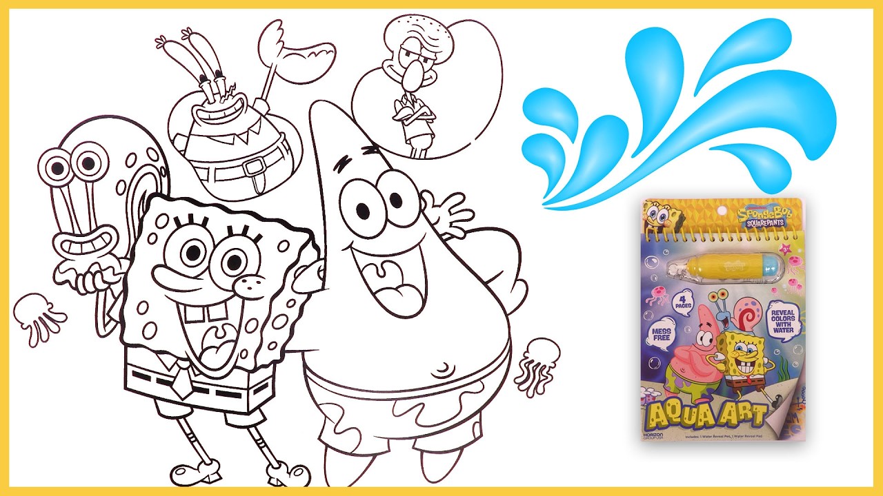 Bob l'éponge Coloriage Aqua pour Enfants