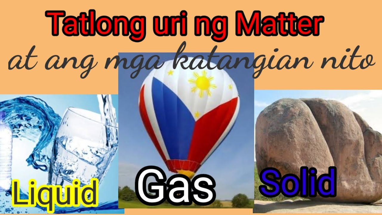Tatlong Uri ng Matter/Mga Katangian ng Solid,Liquid,Gas/Science Grade 3
