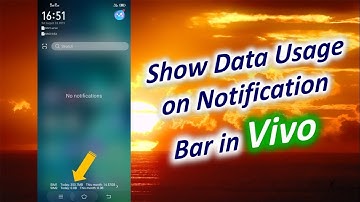 How to Show Data Usage on Notification Bar in Vivo
