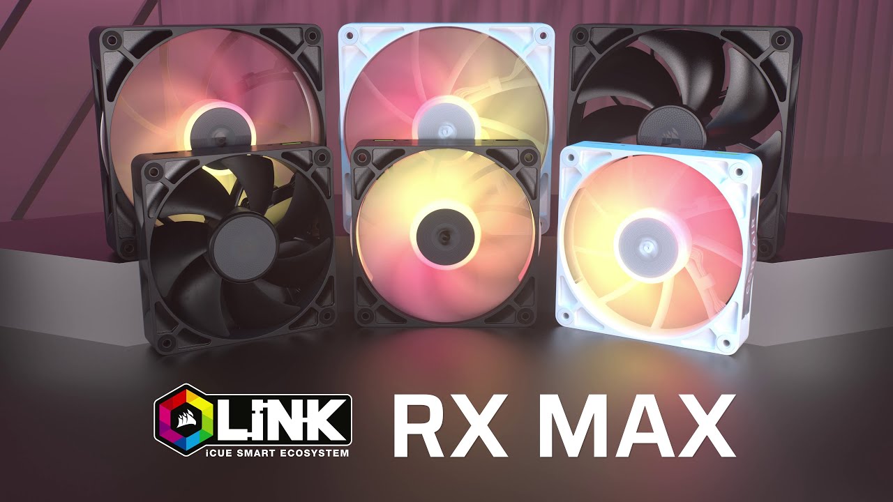 Bộ 3 Fancase Corsair iCUE LINK RX120 MAX RGB 120mm PWM Thick Fans Starter Kit