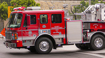 LAFD Engine 3 & Light Force 3 Responding