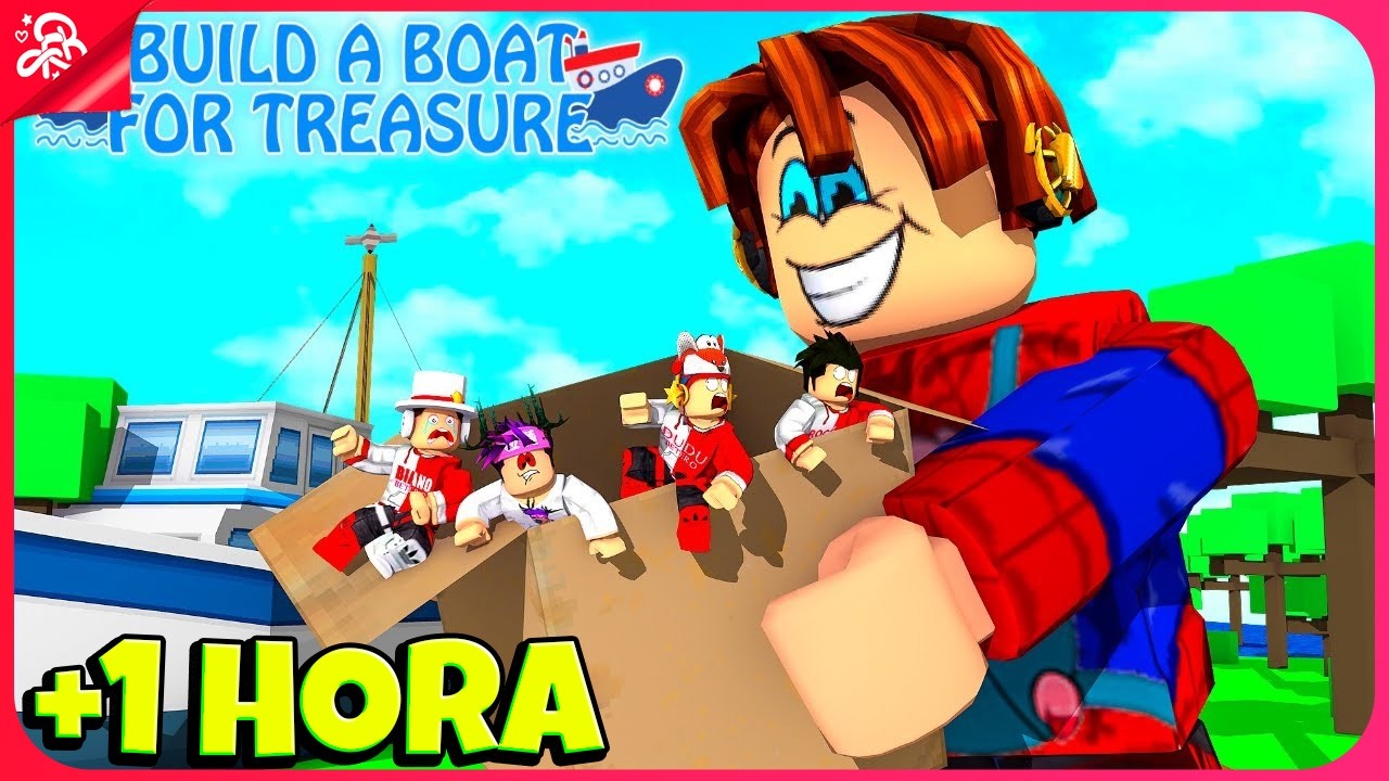 RAFINHA GUARDOU TODO MUNDO NA SUPER CAIXA DO BUILD A BOAT FOR TREASURE +1 HORA ROBLOX