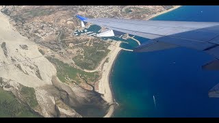 AMAZING! United A320 Takeoff over ocean from Cabo San Lucas SJD