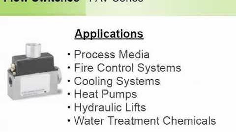 Flow Switches - Popular Models And Common Applications