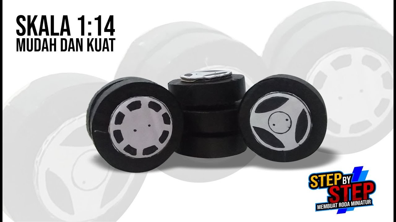 CARA MUDAH MEMBUAT BAN DAN WHEELDOP TANPA POLA DARI KARDUS || HANDMADE
