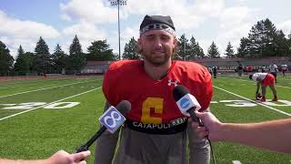 Ferris State Football Preseason Camp 12th Practice - Konnor Near Interview