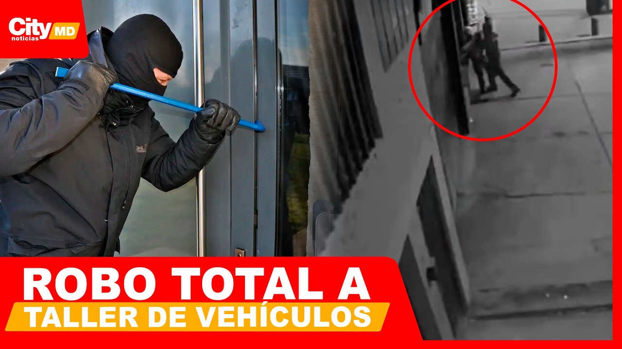 Robo en Bogotá: delincuentes vacían taller de vehículos | City Noticias Medio Día