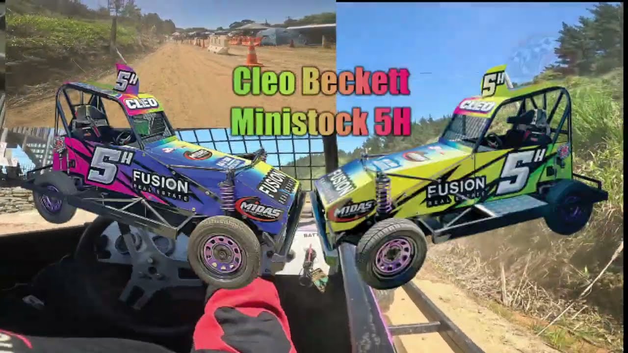 Beckett Racing J-R Beckett Adult Ministocks 5h Race 1 Whangarei Speedway Waitangi 2 Day 7.2.2026