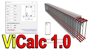 ViCalc 1.0 - Cálculo de ViGAS de CONCRETO ARMADO | Software / Programa GRATUITO screenshot 1