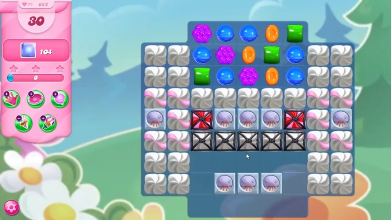 Candy Crush Saga LEVEL 622 NO BOOSTERS (new version) YouTube