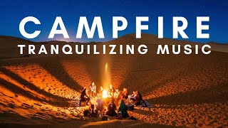 Wind & FIRE - Campfire Relaxing White Noise, Fireplace, Chill & Relax, Deep Sleep, Fire Cracking