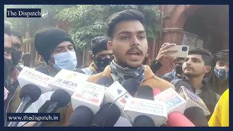 Students protest against Cluster University at GGM Science College Jammu, demand online exams