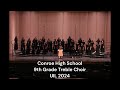 Conroe hs 9th grade treble choir  there is no