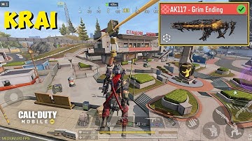 Krai Map Gameplay w/ Mythic AK117 Grim Ending in COD Mobile