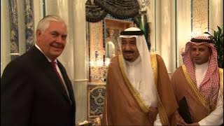 Secretary Tillerson Meets Saudi Arabia King Salman bin Abdulaziz Al Saud