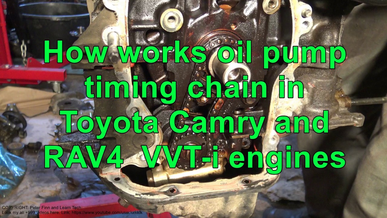 How works oil pump timing chain in Toyota Camry and RAV4 