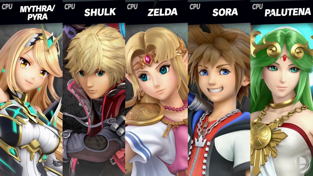Super Smash Bros. Ultimate - Mythra/Pyra vs Shulk vs Zelda vs Sora