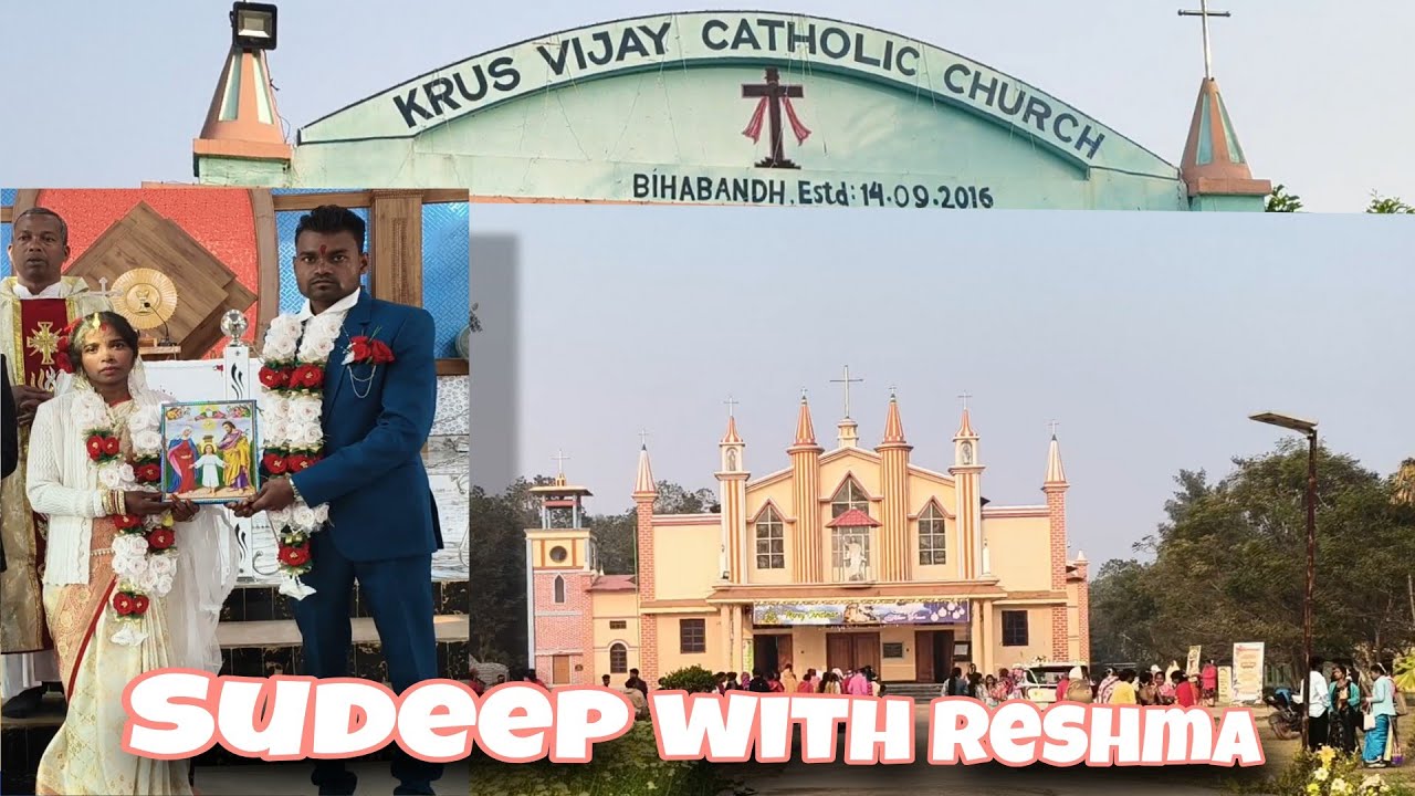 Sudeep with Reshma//Church Marriage Ceremony//Bihabandh Church ✨✨✨💫