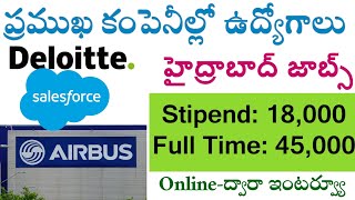 MNC Companies Job Hiring 2024 | Deloitte Job Vacancies | Salesforce Jobs 2024 | Latest Hydrabad jobs